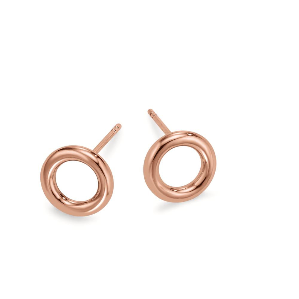 Clous d'oreilles Acier inoxydable rosé PVD Ø12 mm