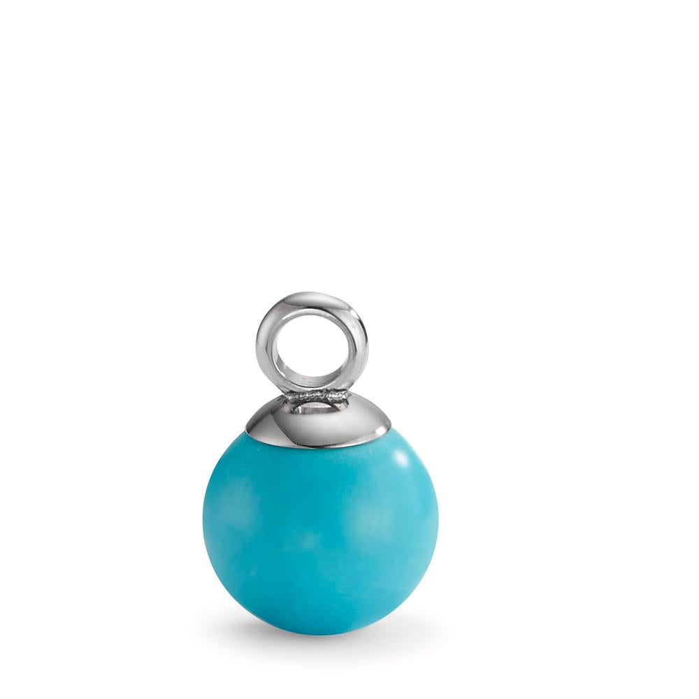 Pendentif Acier inoxydable Turquoise Ø10 mm