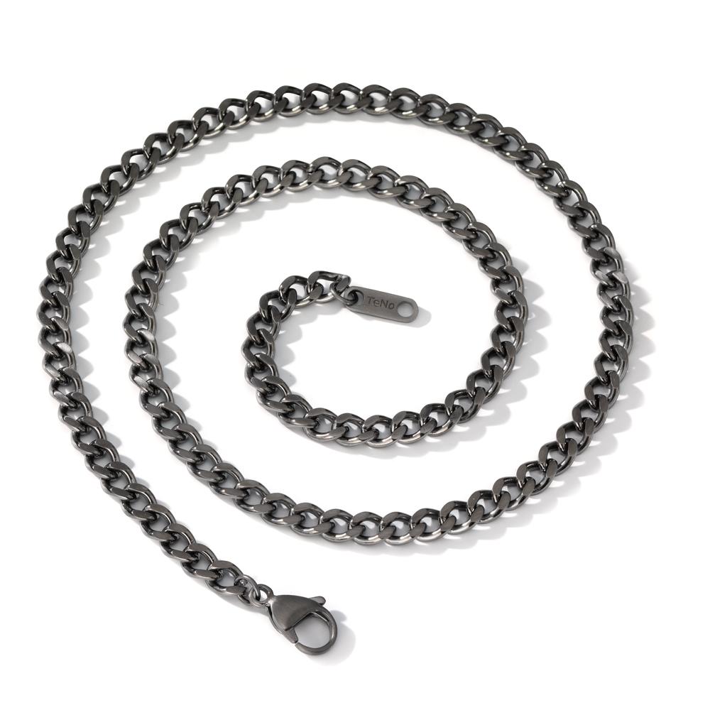 Collier Acier inoxydable gris PVD 50-51 cm