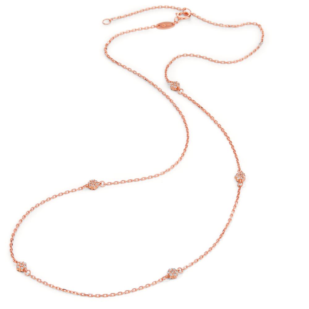 Collier 585/14 K Rotgold Zirkonia 35 Steine verstellbar