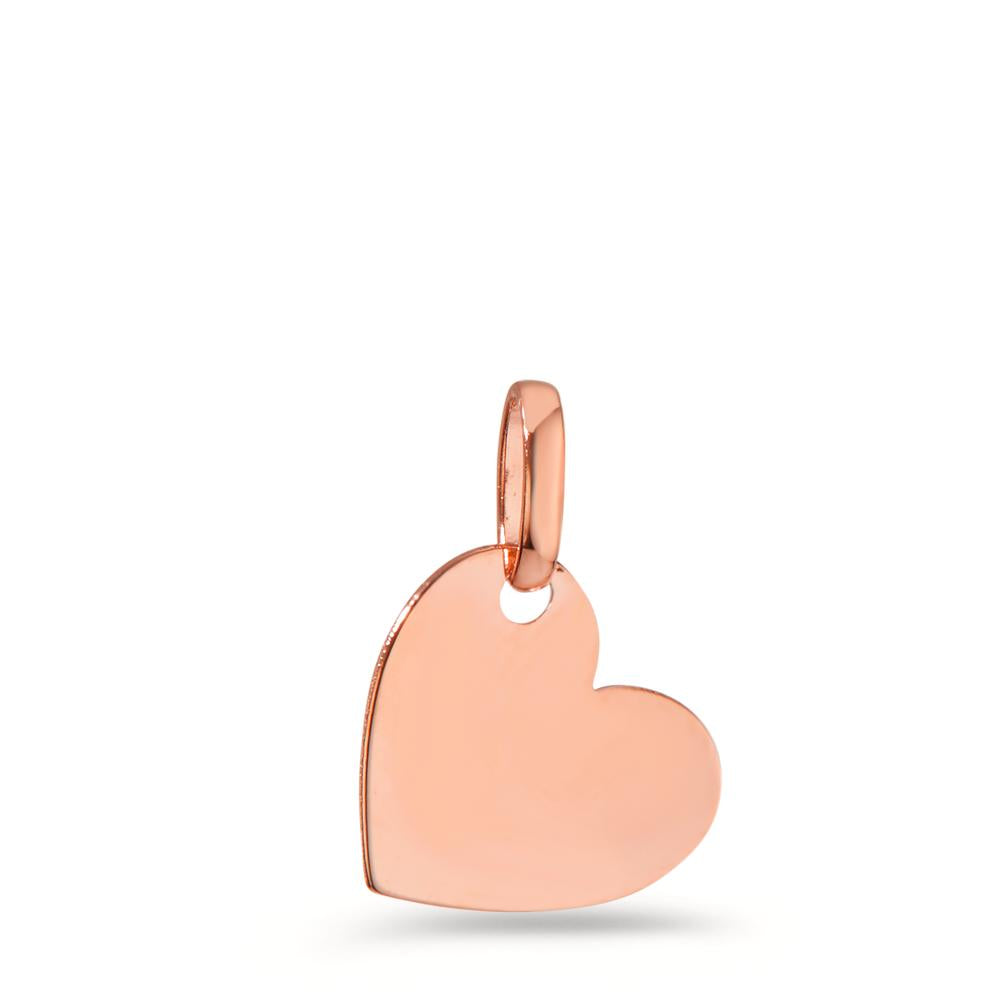 Pendentif avec gravure Or rouge 14K Coeur Ø11 mm