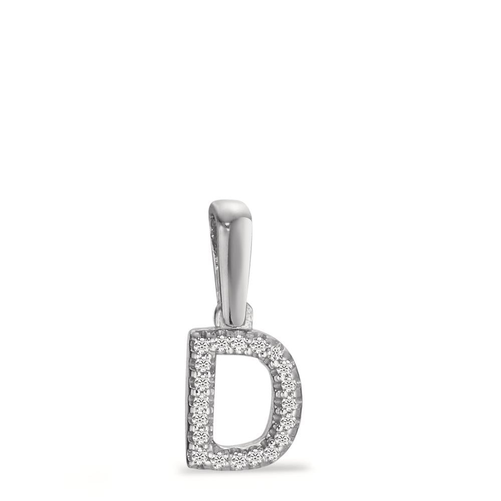 Pendentif Or blanc 14K Diamant 0.03 ct, w-si