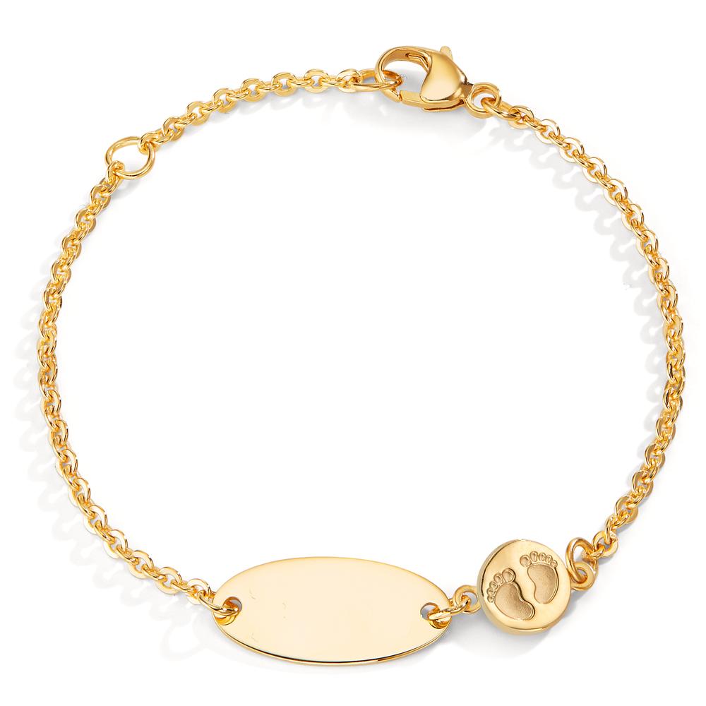 Bracciale con incisione Oro giallo 375/9K Piedi 12-14 cm