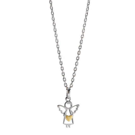 Chaînette avec pendentif Argent jaune Rhodié Ange gardien 36-38 cm