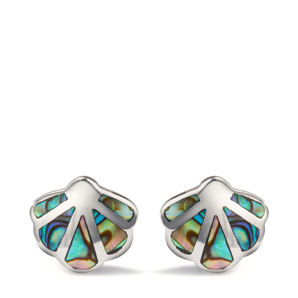 Clous d'oreilles Argent Abalone Coquillage