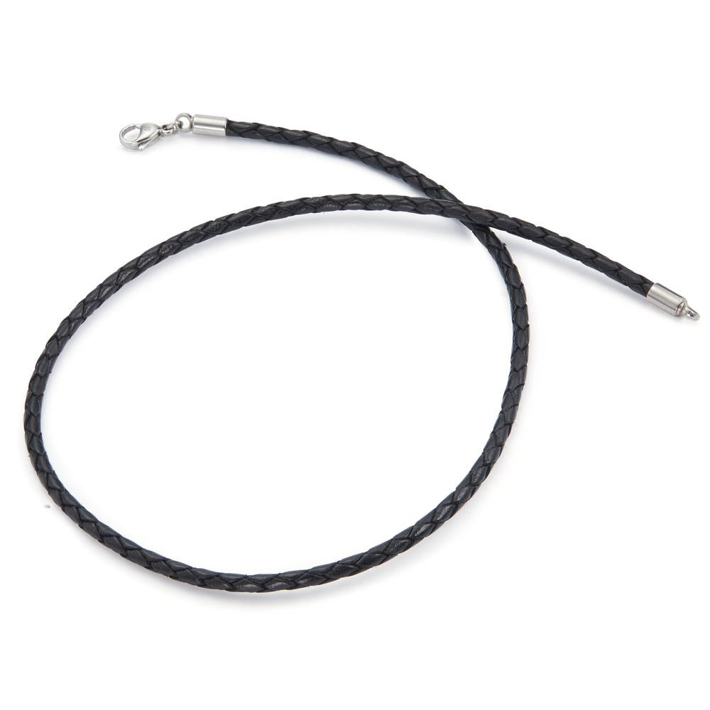 Collier Cuir, Acier inoxydable 50 cm Ø3 mm