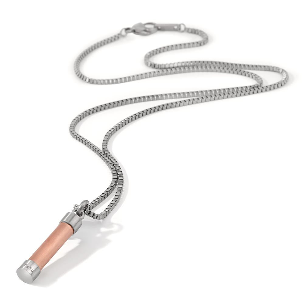 Chaînette avec pendentif Acier inoxydable rosé PVD 60 cm