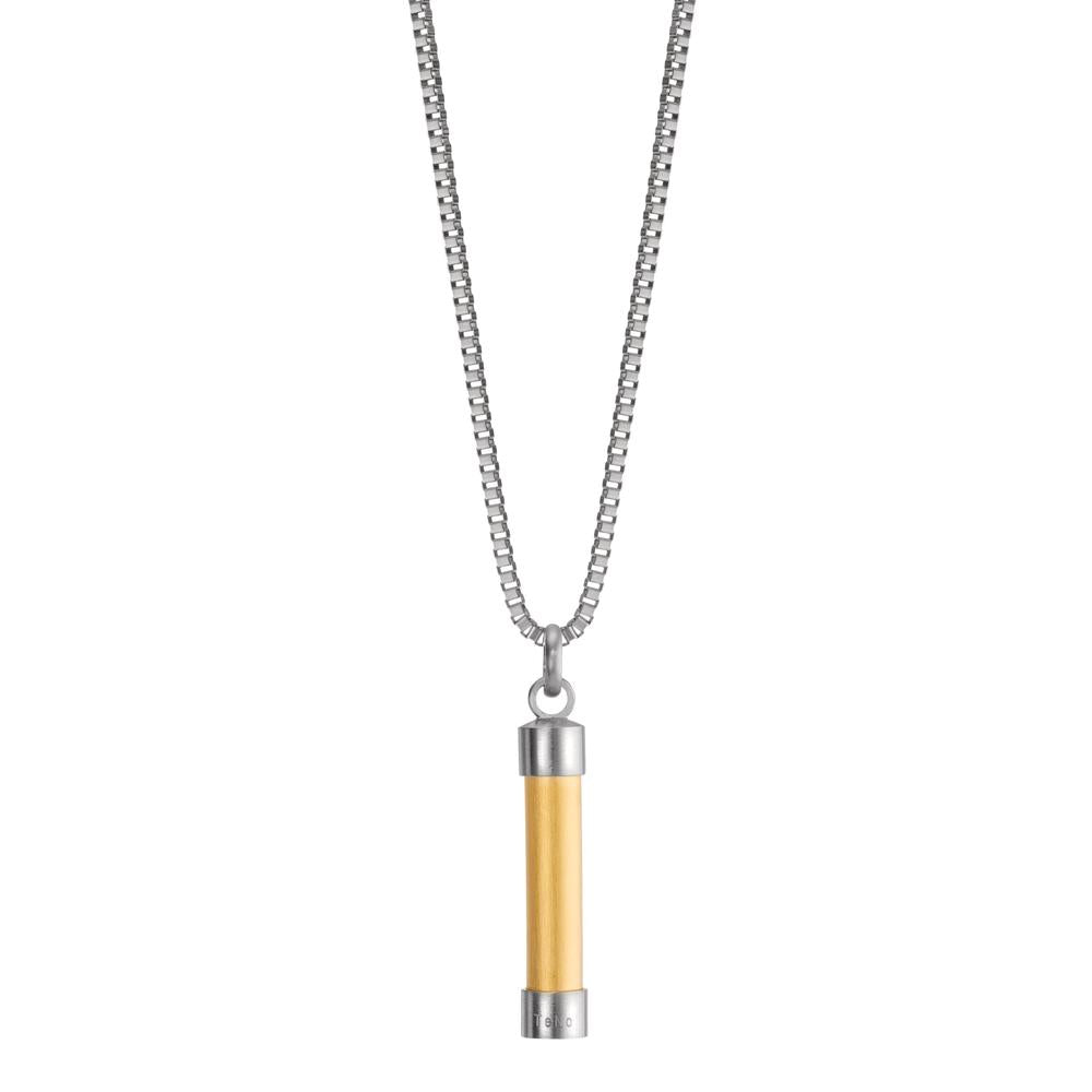 Chaînette avec pendentif Acier inoxydable jaune PVD 60 cm