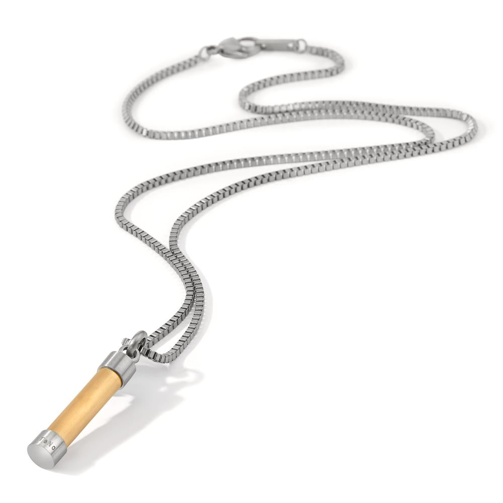 Chaînette avec pendentif Acier inoxydable jaune PVD 60 cm