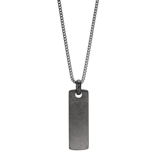 Chaînette avec pendentif Acier inoxydable gris PVD 60 cm