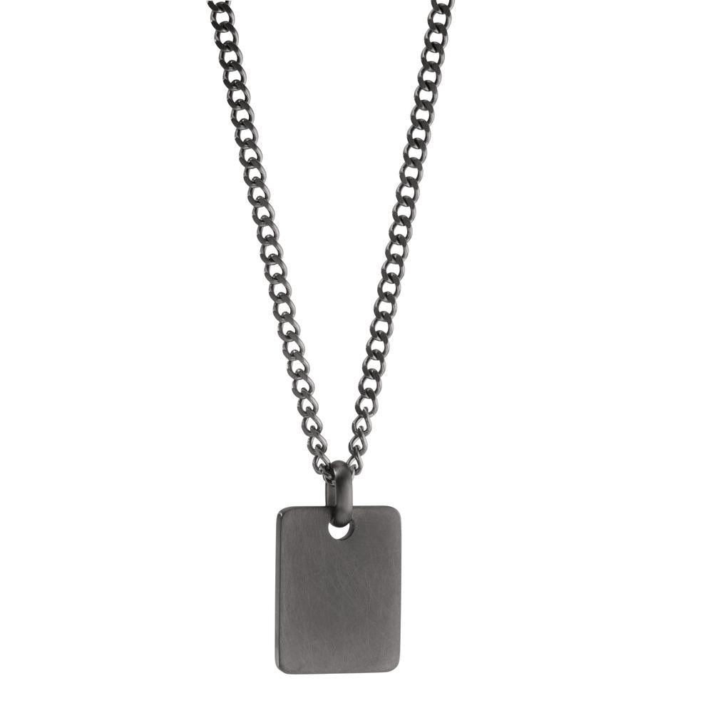 Chaînette avec pendentif Acier inoxydable gris PVD 60 cm