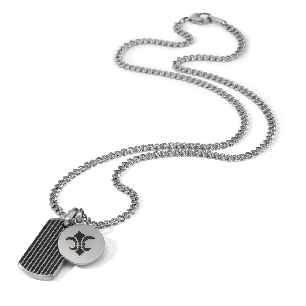 Chaînette avec pendentif Acier inoxydable Émaillé Lys 60 cm