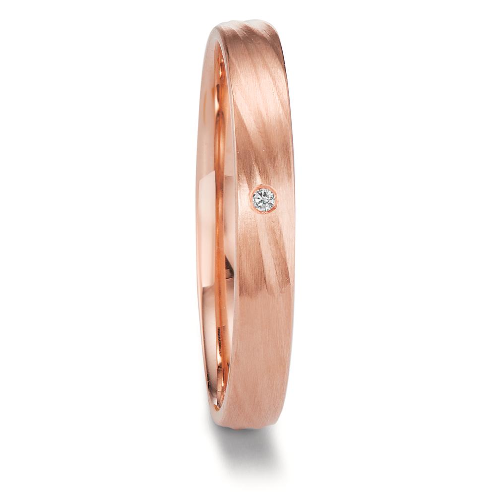 Partnerring 750/18 K Rosegold Diamant 0.008 ct, tw-vsi