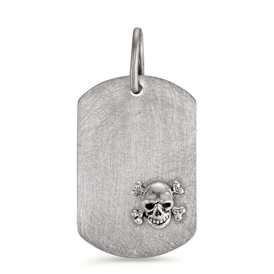 Gravuranhänger Edelstahl, Silber Totenkopf