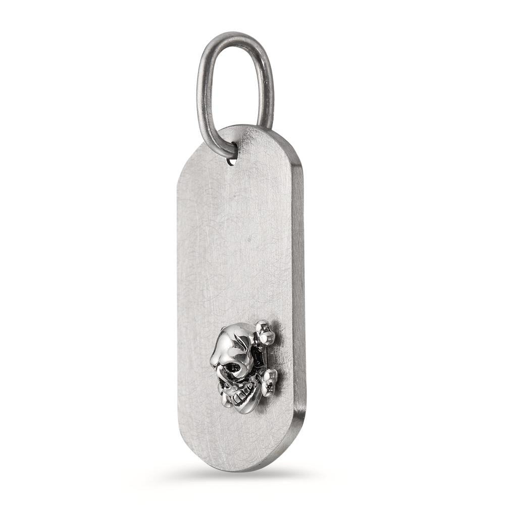 Pendentif avec gravure Acier inoxydable, Argent Tête de Mort