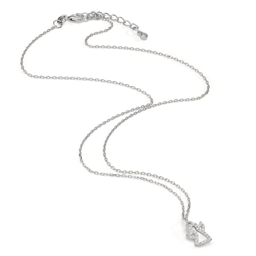 Collana Argento Zirconia rodiato Angelo 42-45 cm