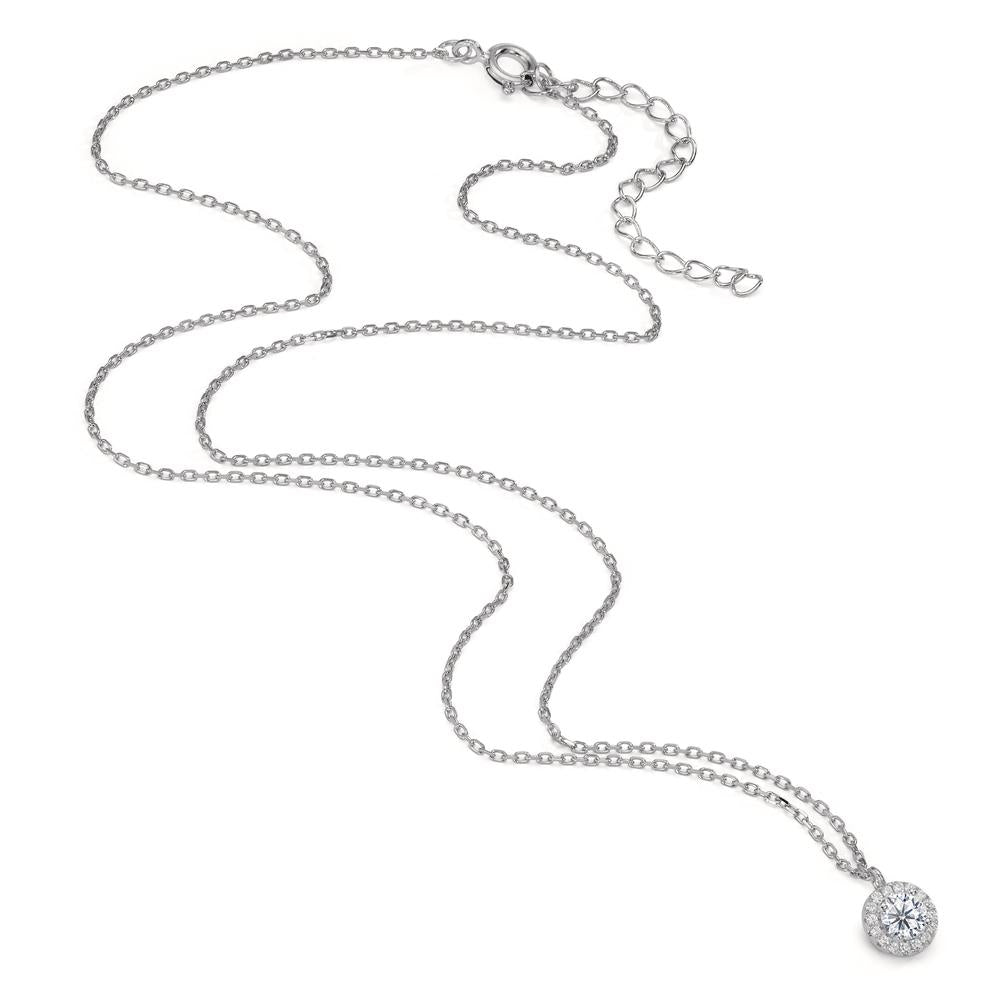 Collana Argento Zirconia rodiato 42-45 cm