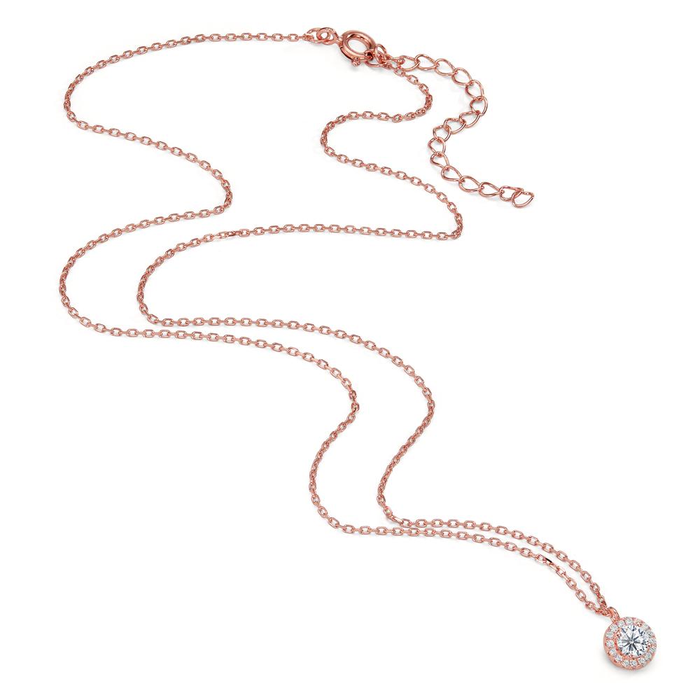 Collana Argento Zirconia rosa dorato 42-45 cm