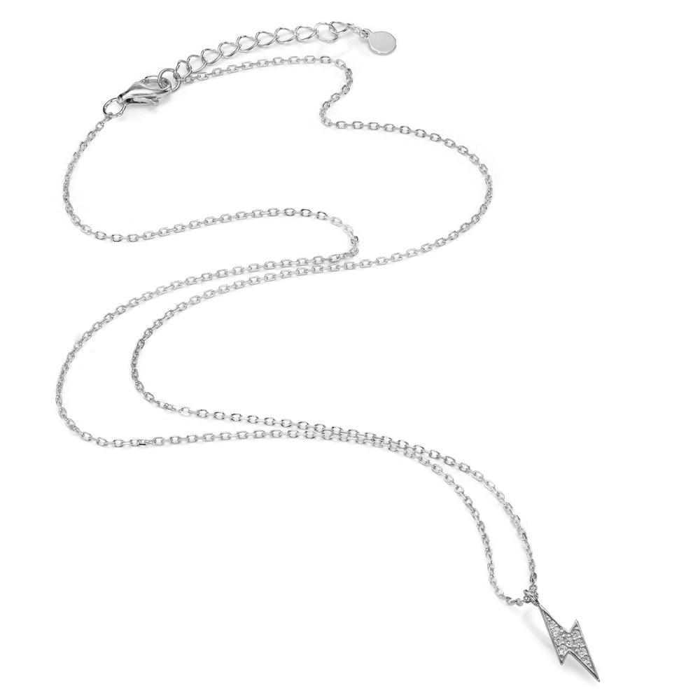 Collana Argento Zirconia rodiato 42-45 cm