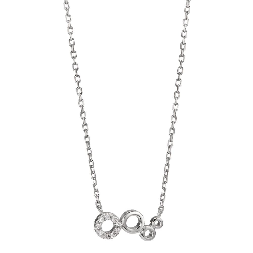 Collana Argento Zirconia rodiato 42-45 cm