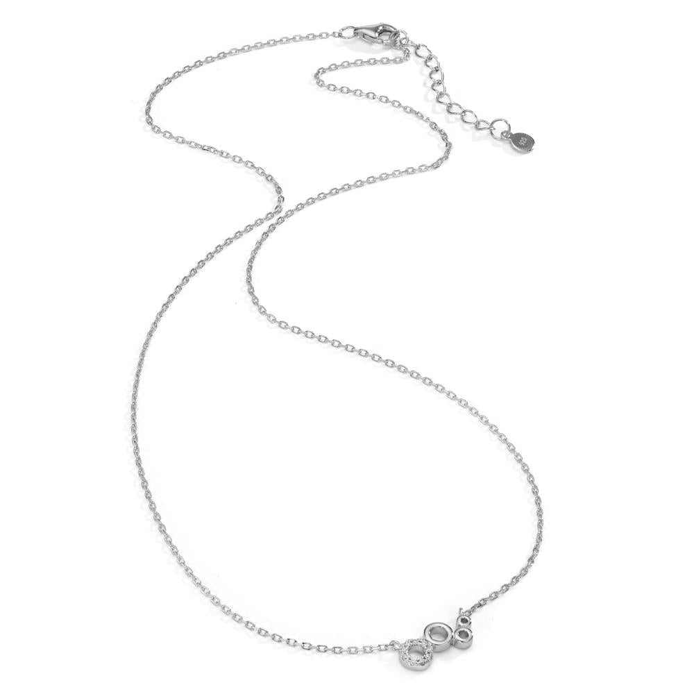 Collana Argento Zirconia rodiato 42-45 cm