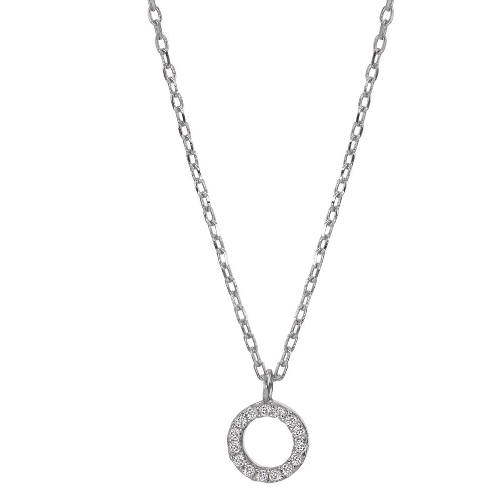 Collier Silber Zirkonia rhodiniert verstellbar Ø6.5 mm