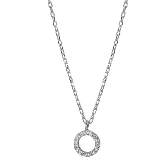 Collier Argent Zircone Rhodié 42-45 cm Ø6.5 mm