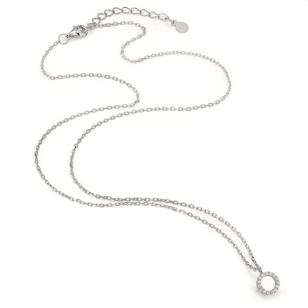 Collier Argent Zircone Rhodié 42-45 cm Ø6.5 mm