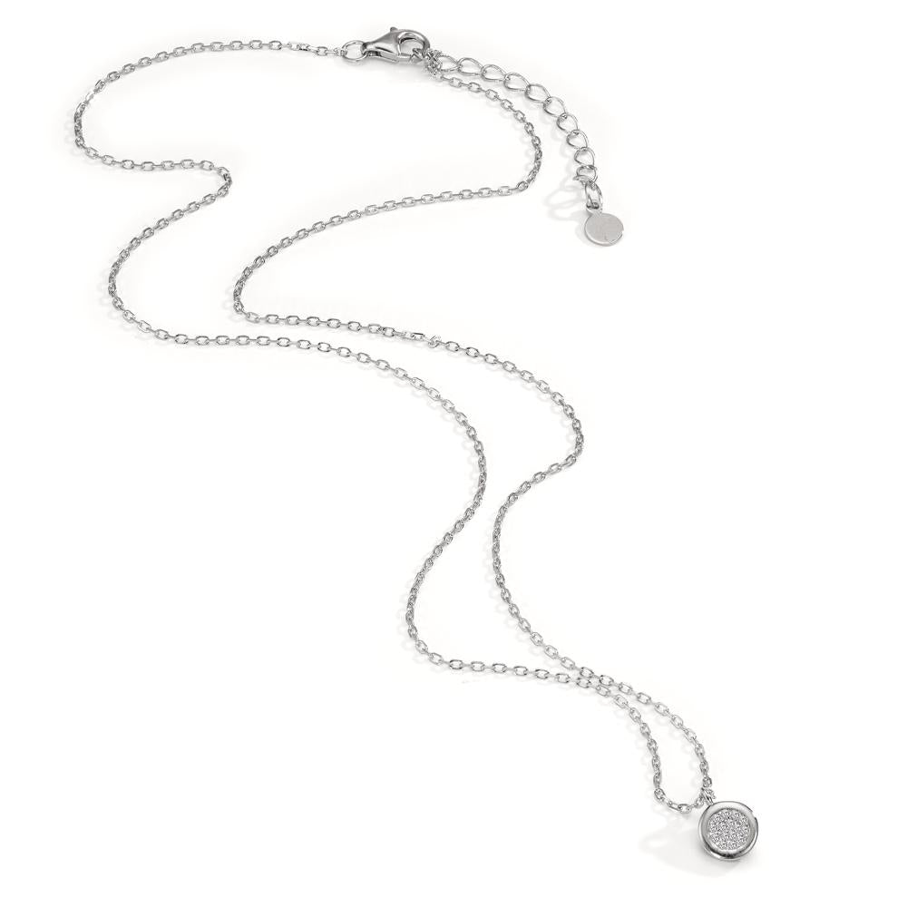 Collier Argent Zircone Rhodié 42-45 cm Ø6.5 mm