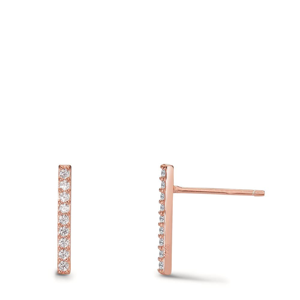 Clous d'oreilles Argent Zircone 18 Pierres rosé Plaqué or