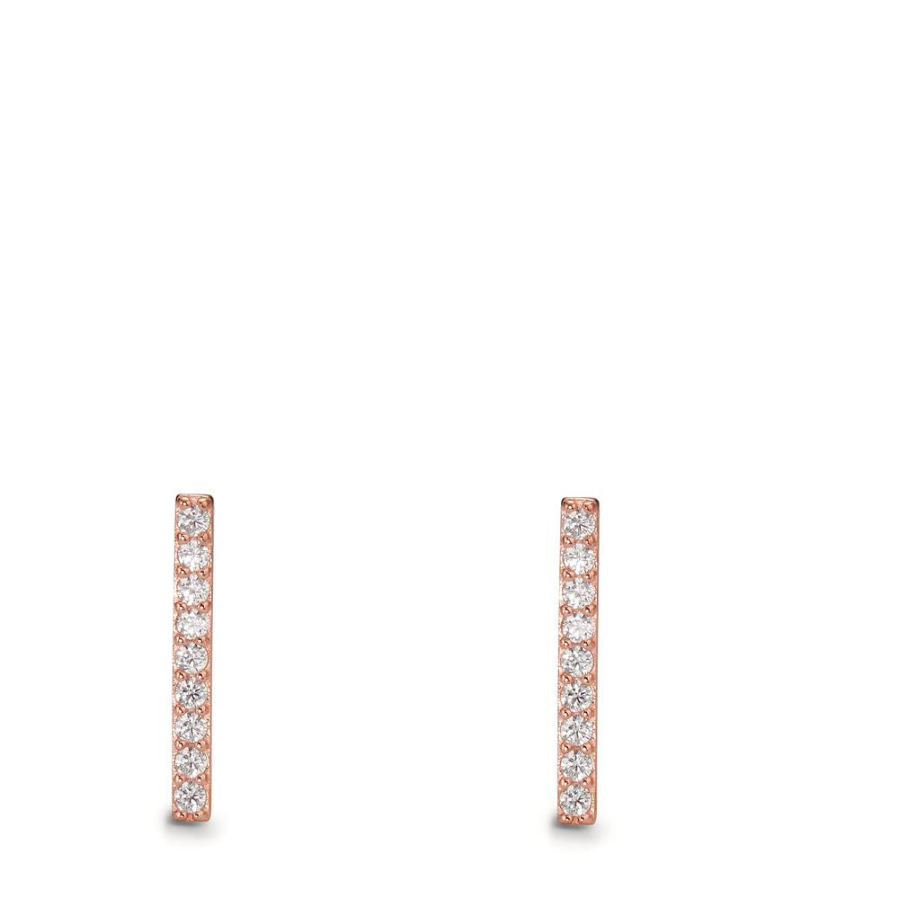 Clous d'oreilles Argent Zircone 18 Pierres rosé Plaqué or