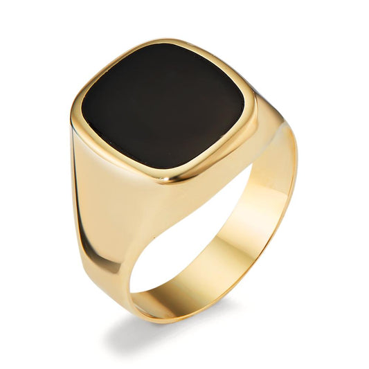 Bague Or jaune 9K Onyx