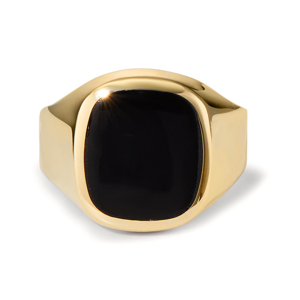 Bague Or jaune 9K Onyx