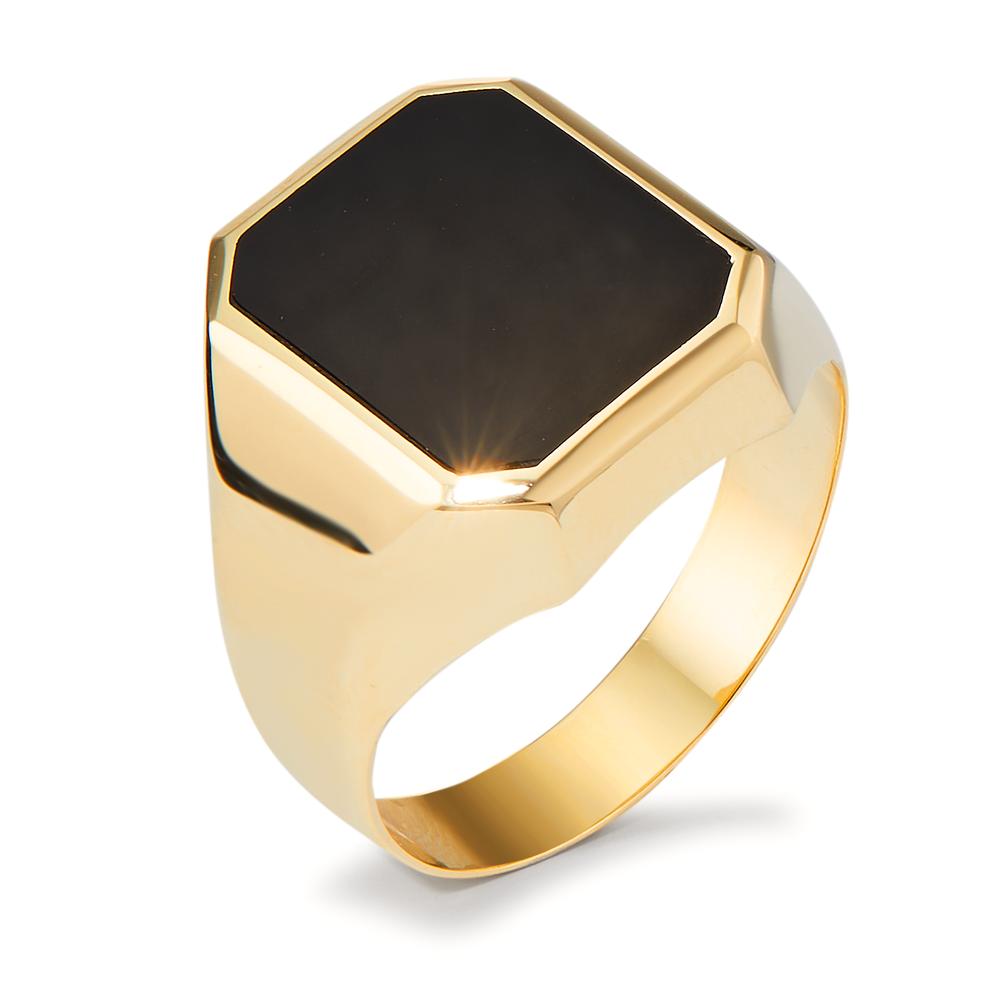 Bague Or jaune 9K Onyx