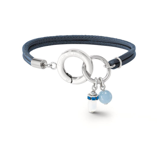 Bracelet Acier inoxydable, Cuir nappa 18 cm