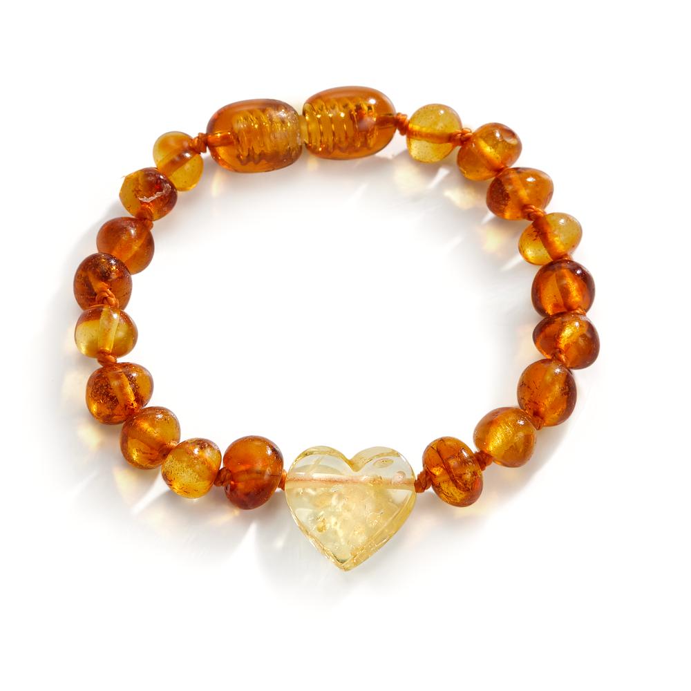 Bracelet Ambre Coeur 12 cm Ø6.5 mm