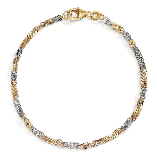 Bracciale Oro giallo 585/14 kt, Oro bianco 585/14 kt 17.5 cm Ø2.3 mm