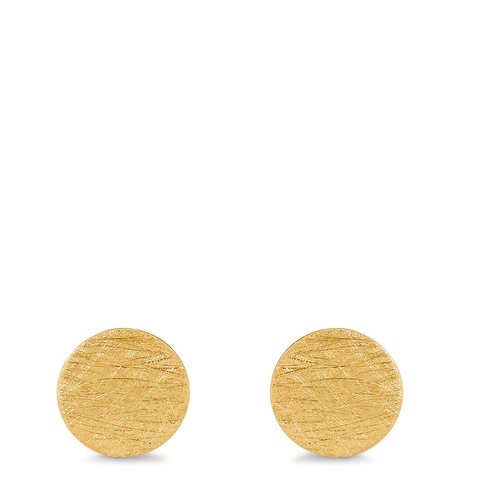 Clous d'oreilles Argent jaune Plaqué or Ø8 mm