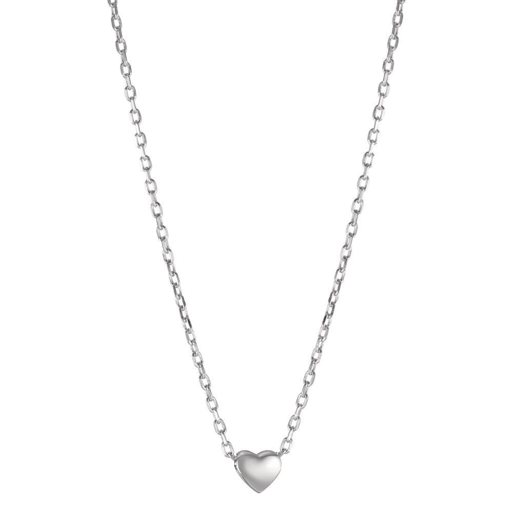 Collier Argent Rhodié Coeur 40-45 cm