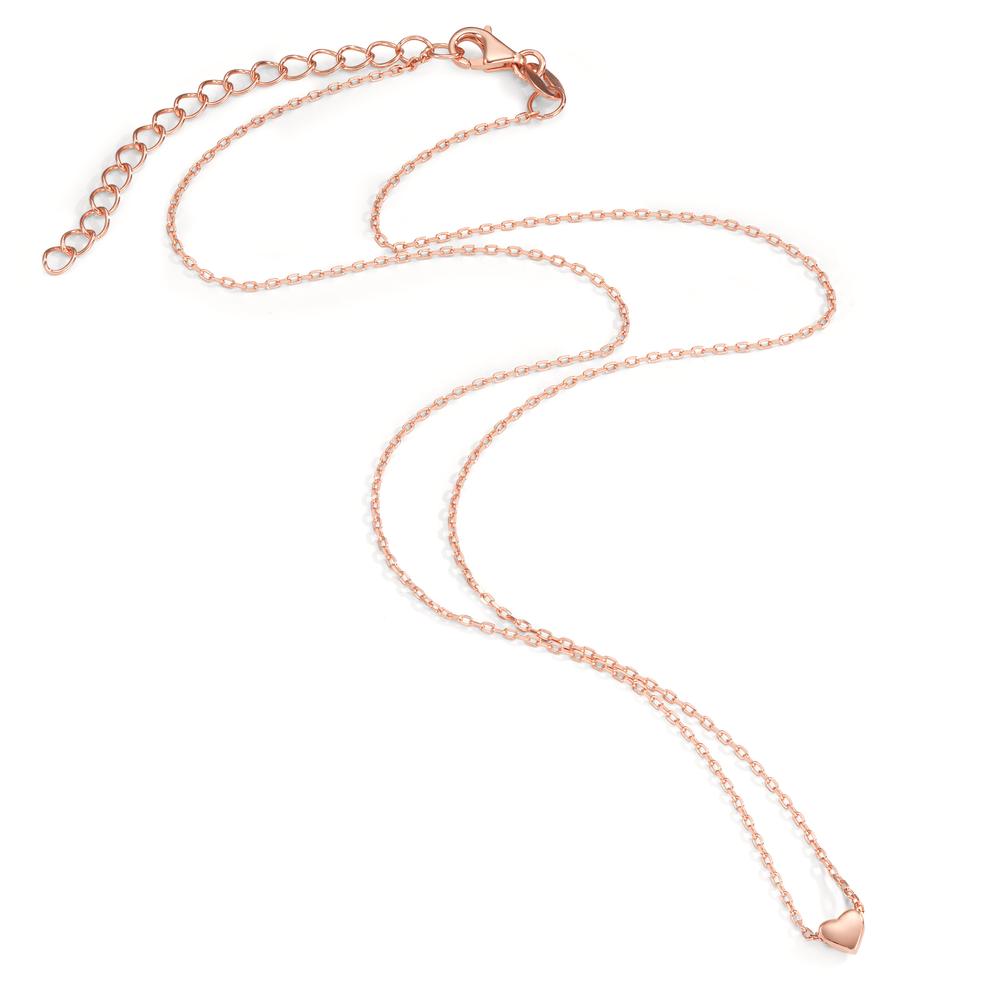 Collana Argento rosa dorato Cuore 40-45 cm