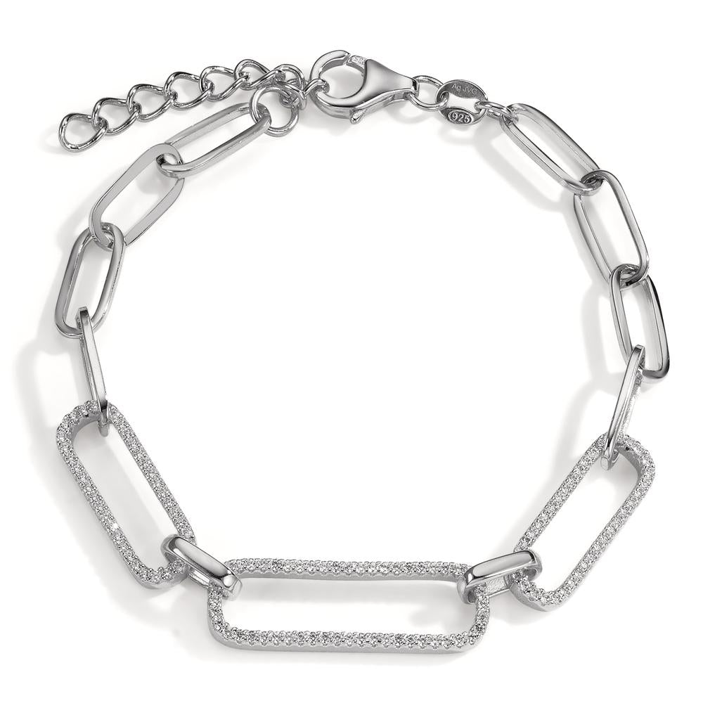 Bracciale Argento Zirconia rodiato 15.5-20 cm