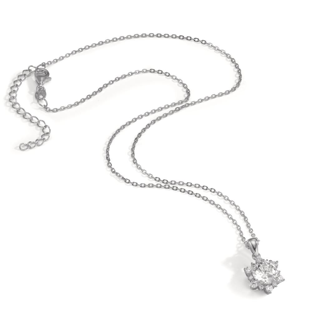 Collana Argento Zirconia 13 pietra rodiato Stella 40-45 cm Ø11.5 mm