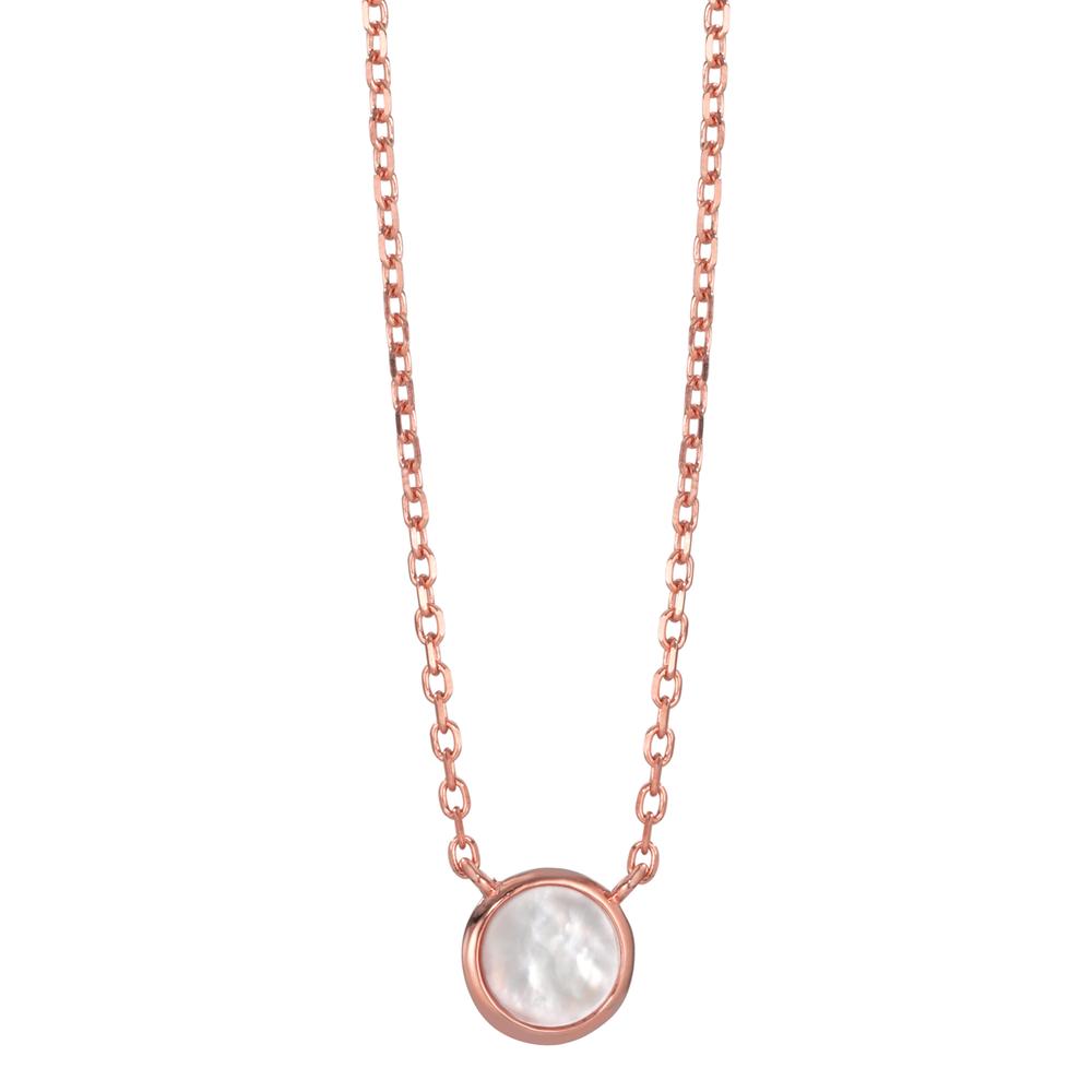 Collier Silber rosé vergoldet Perlmutt verstellbar Ø8 mm