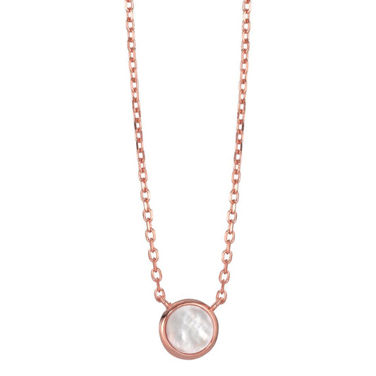 Collier Silber rosé vergoldet Perlmutt verstellbar Ø8 mm