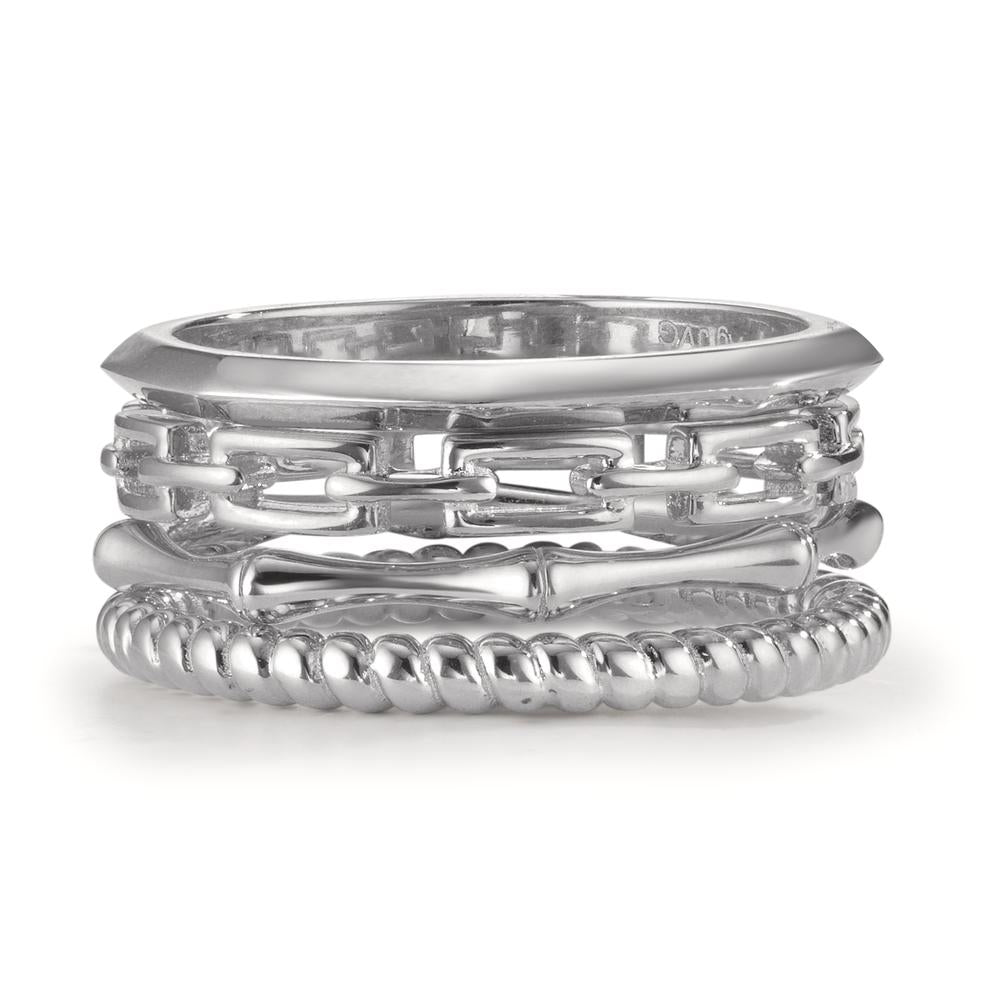 Fingerring Silber rhodiniert