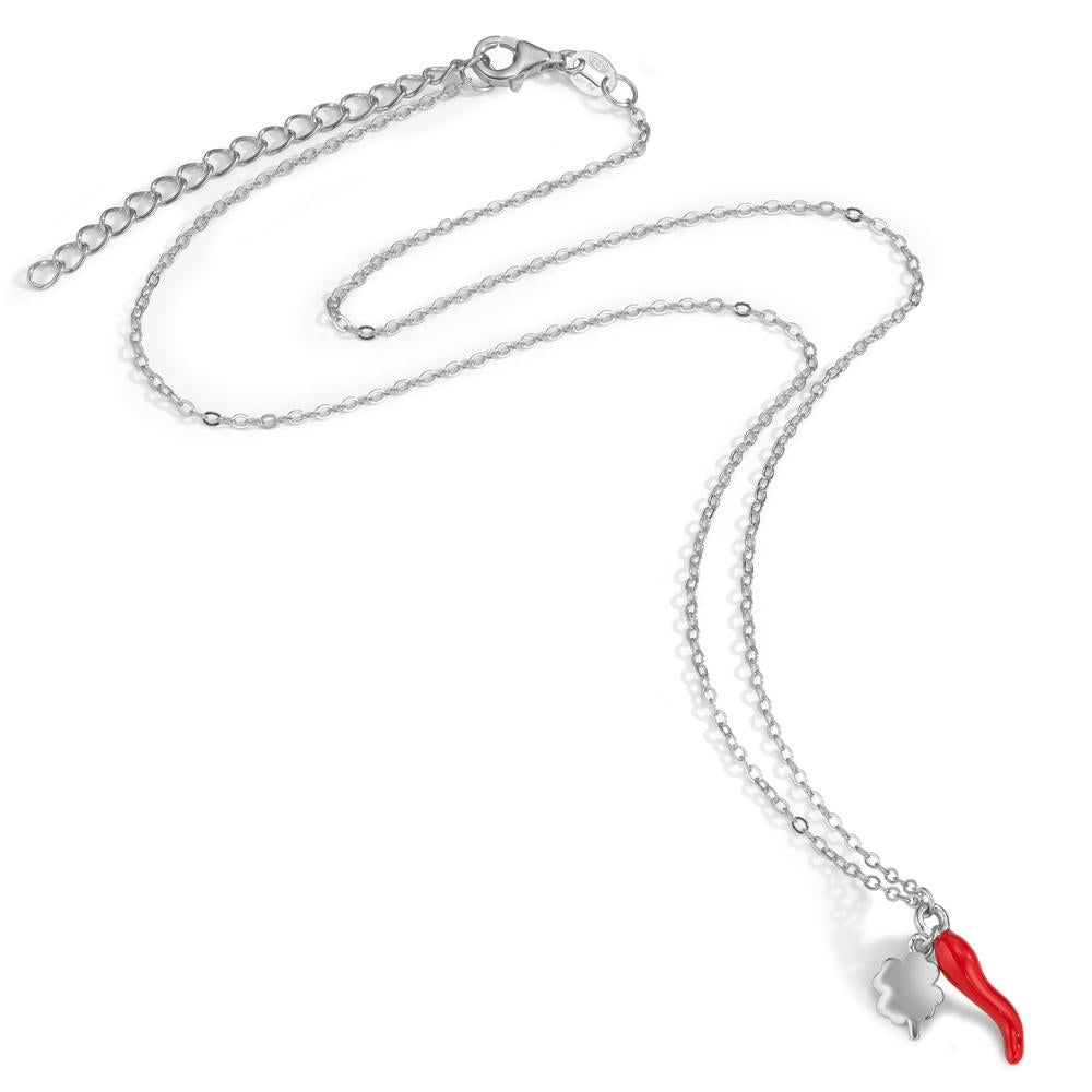 Collier Argent Rhodié Feuille de Trèfle 40-45 cm