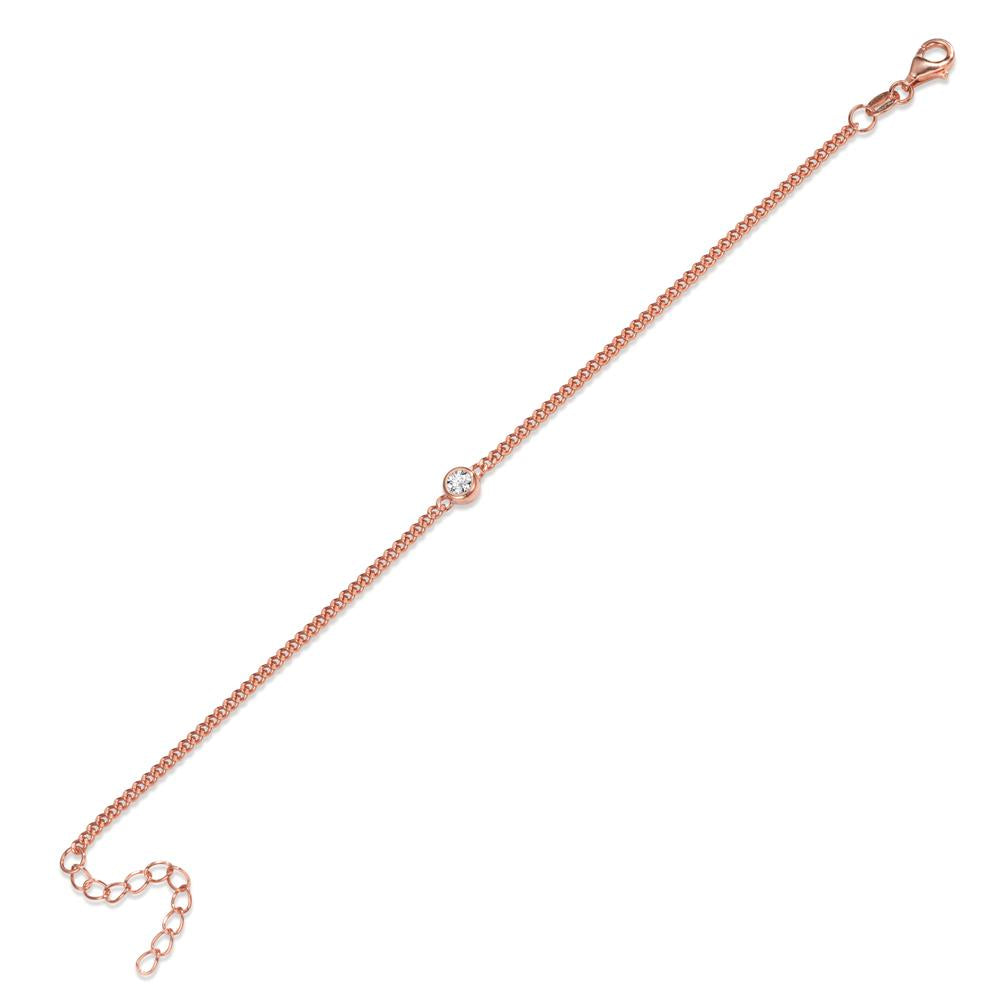 Bracciale Argento Zirconia rosa dorato 16-19 cm