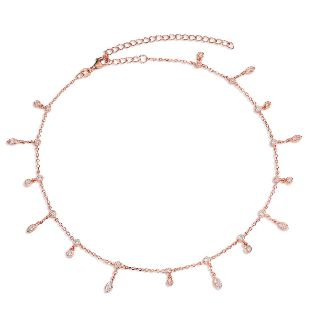 Choker-Collier Silber Zirkonia rosé vergoldet verstellbar