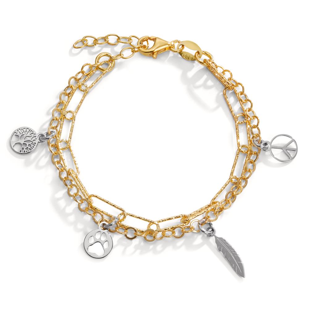 Bracciale Argento giallo dorato 17-20 cm