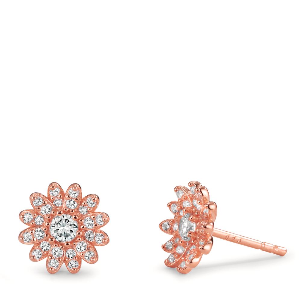 Clous d'oreilles Argent rosé Plaqué or Fleur Ø9 mm